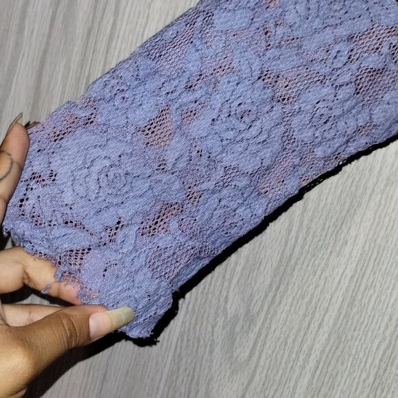 Free People One Purple and White Ombre Lace Duster Wrap Cardigan - Picture 6 of 8